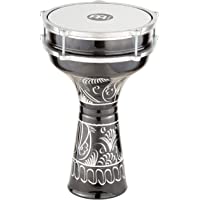 Meinl Percussion HE-124 - Darbuka (aluminio- piel sintética- decorado a mano- 20-32 cm)- color plateado